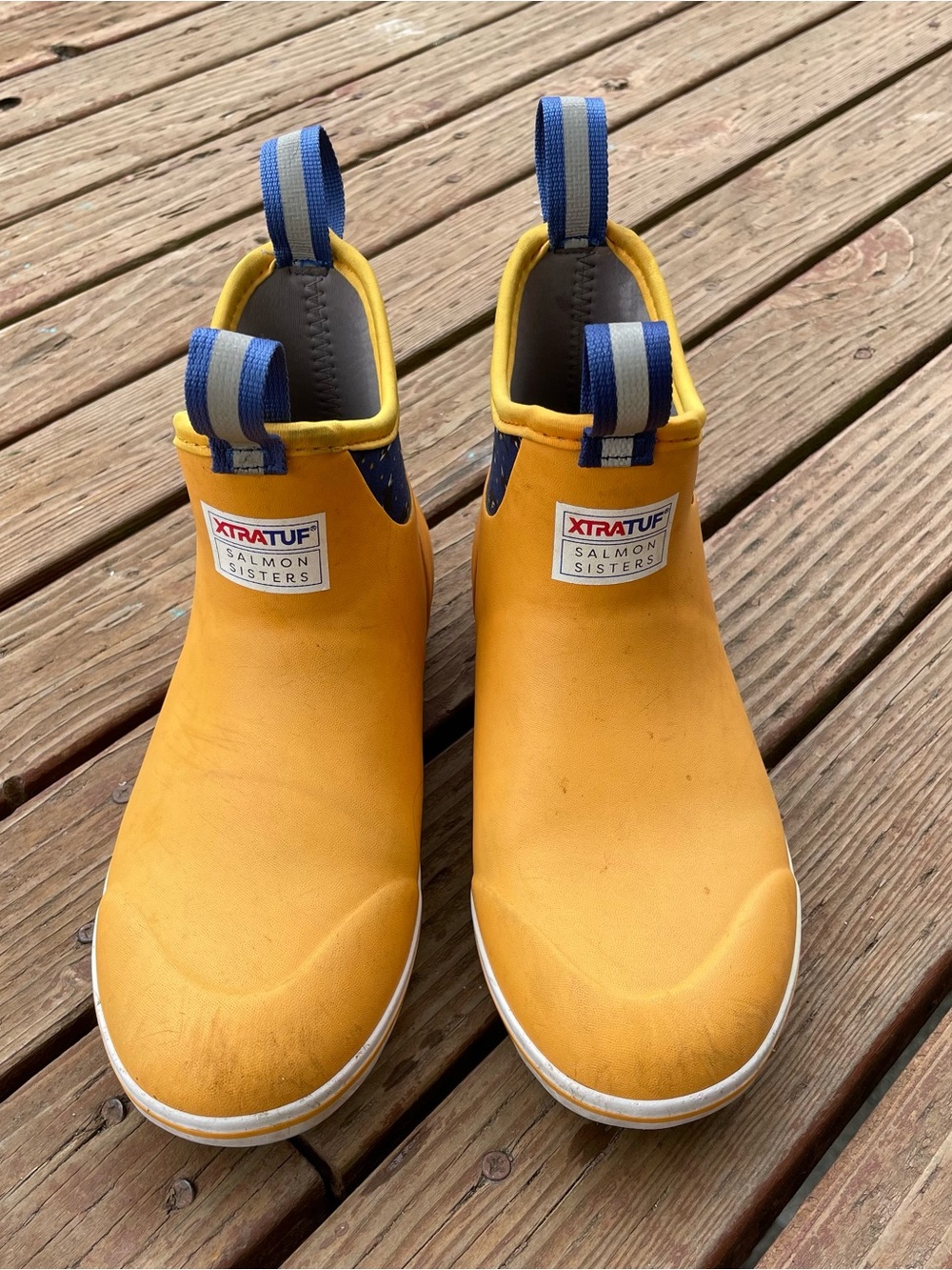 XTRATUF Salmon Sisters Women's Yellow Ankle Rain Boots